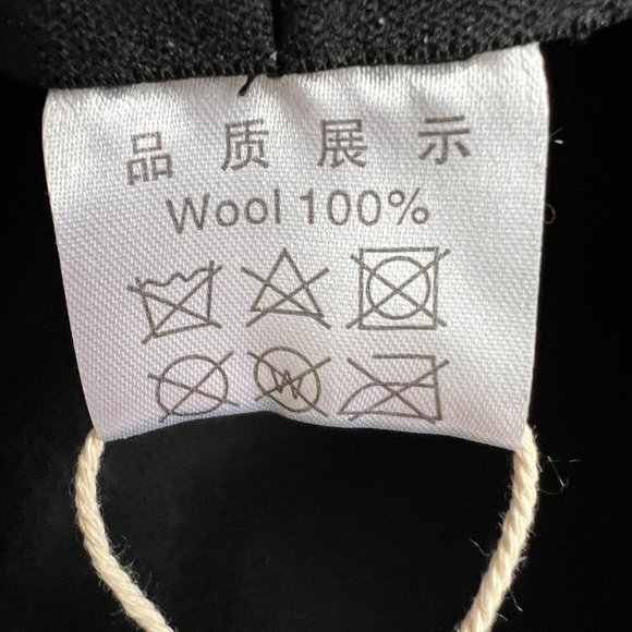 Mauropoli Hat Cap Black 100% Wool One Size NEW - Picture 7 of 8